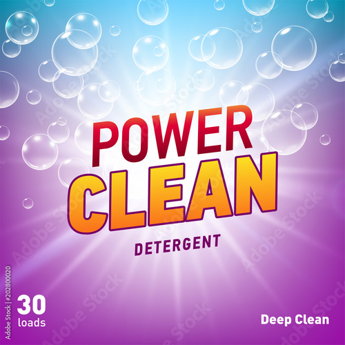 creative laundry detergent concept packaging design template