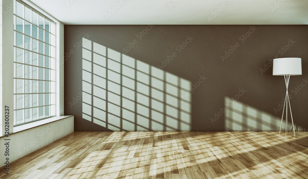 Fototapeta premium Modern bright interiors room 3D rendering illustration