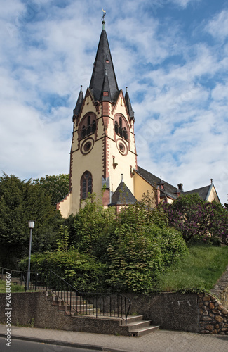 Fototapeta Naklejka Na Ścianę i Meble -  The Evangelical St. John's Church, hofheim am taunus, germany