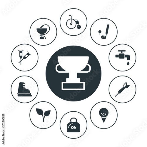 health, sports, nature Infographic Circle fill Icons Set. Contains such Icons as  skating,  health,  person,  nature,  golf,  drop,  kilogram,  crane,  circle and more. Fully Editable. Pixel Perfect