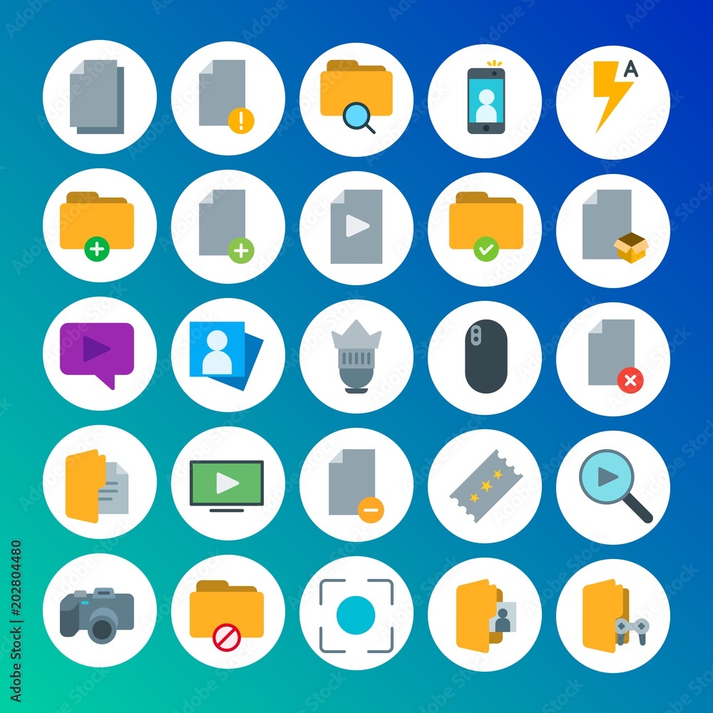 Modern Simple Set of folder, video, photos, files Vector flat Icons. Contains such Icons as selfie, lightning, search, attractive and more on gradient background. Fully Editable. Pixel Perfect Modern Simple Set of folder, video, photos, files Vector flat Icons. Contains such Icons as selfie, lightning, search, attractive and more on gradient background. Fully Editable. Pixel Perfect