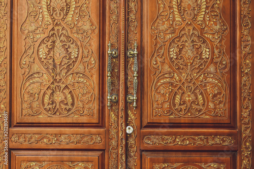 Antique doors with patterns