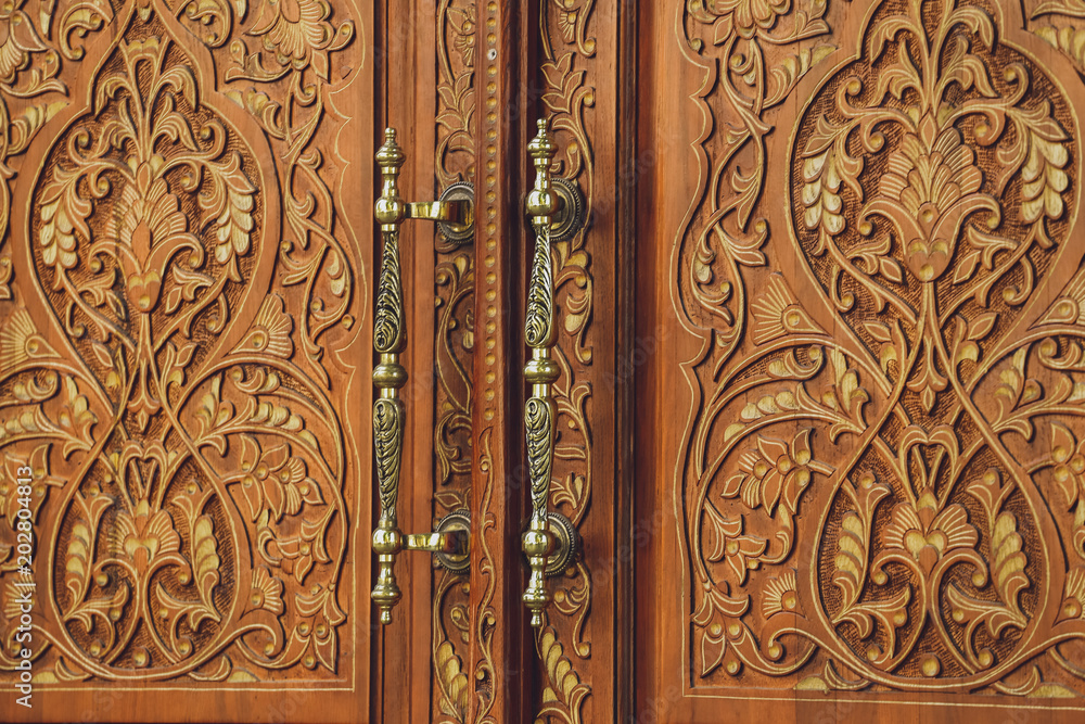 Antique doors with patterns
