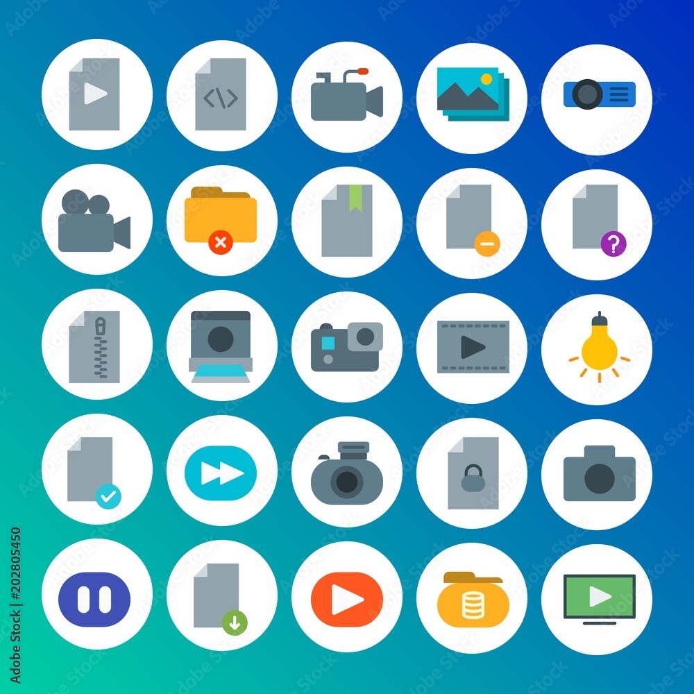Modern Simple Set of folder, video, photos, files Vector flat Icons. Contains such Icons as camera, download, web, stop, picture, game and more on gradient background. Fully Editable. Pixel Perfect Modern Simple Set of folder, video, photos, files Vector flat Icons. Contains such Icons as camera, download, web, stop, picture, game and more on gradient background. Fully Editable. Pixel Perfect