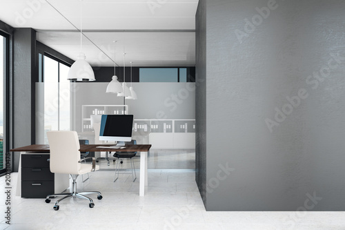 Contemporary office interior with copyspace