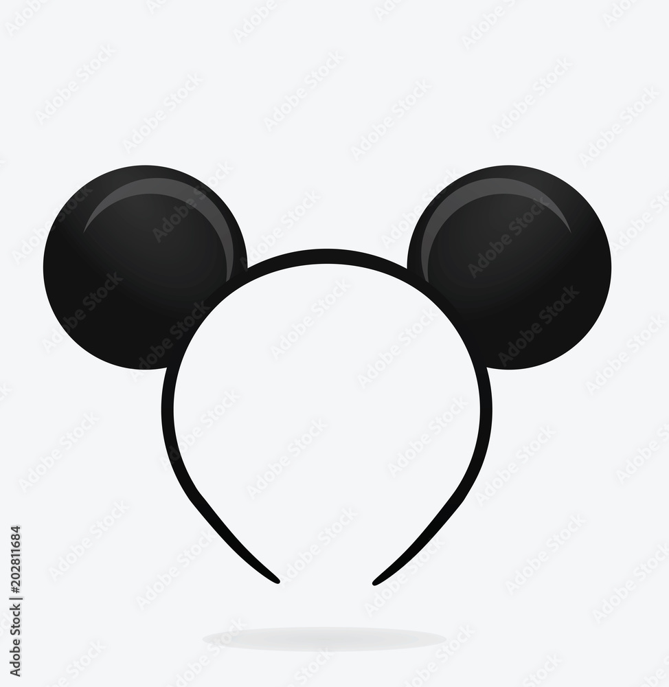 Ταπετσαρία Round ears mask. vector illustration
