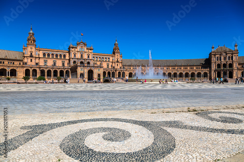 Beautiful Plaza de Espana, Sevilla, Spain