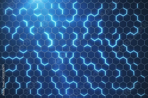 Blue hexagonal background