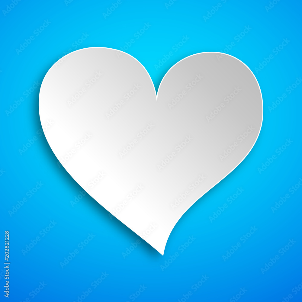Heart cut from paper. Vector illustration Heart cut from paper. Vector illustration
