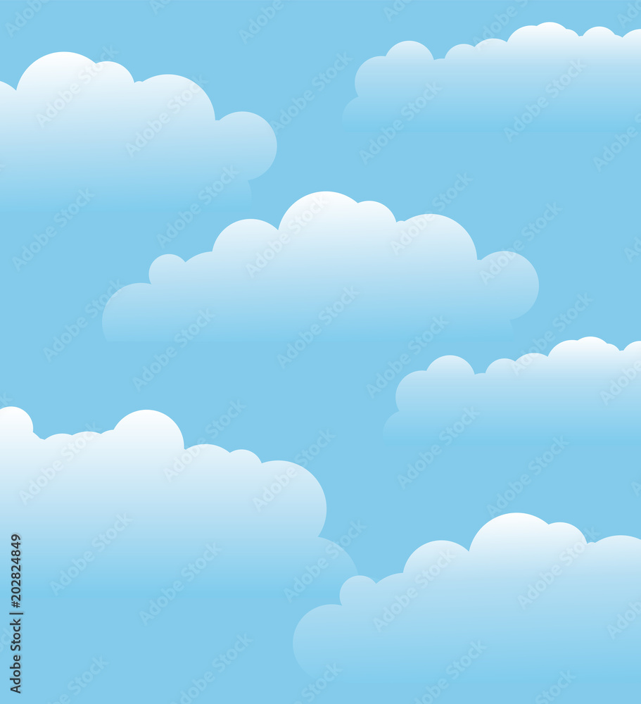 Vector Clouds Background