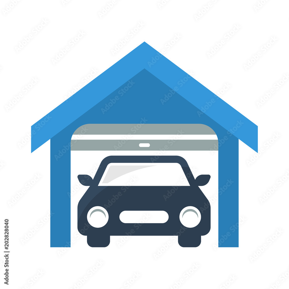vector illustration icon with car garage concept vector illustration icon with car garage concept
