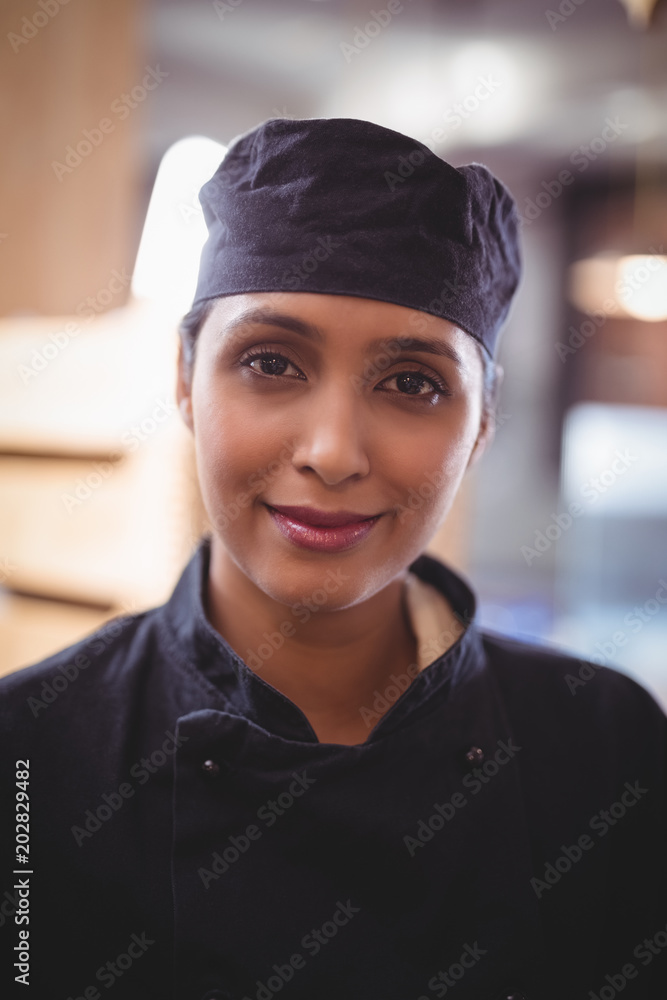 Portrait of smiling young attractive waitress Portrait of smiling young attractive waitress