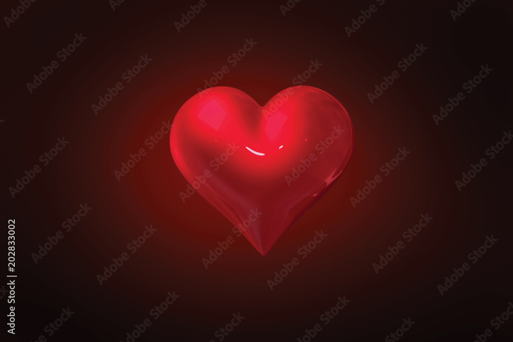 red heart against red background with vignette red heart against red background with vignette