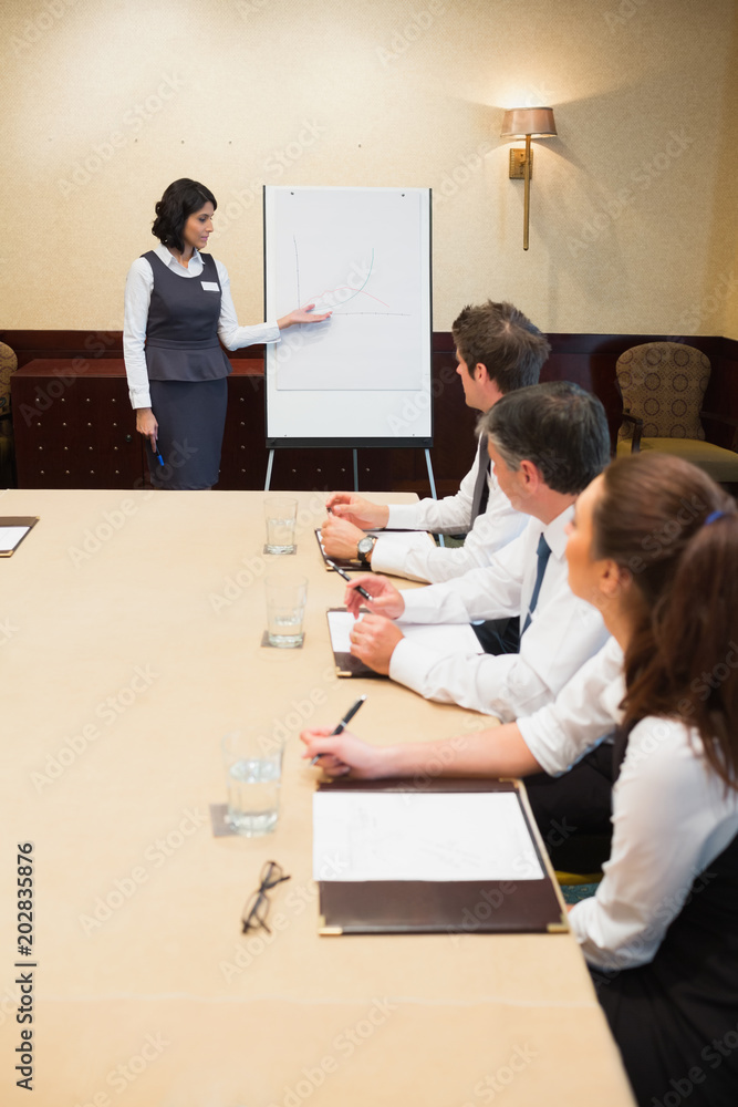 Businesswoman giving presentation Businesswoman giving presentation