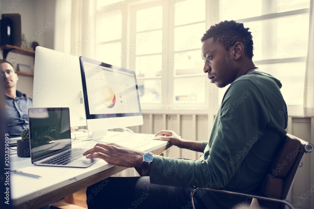 Businessman working in office Businessman working in office