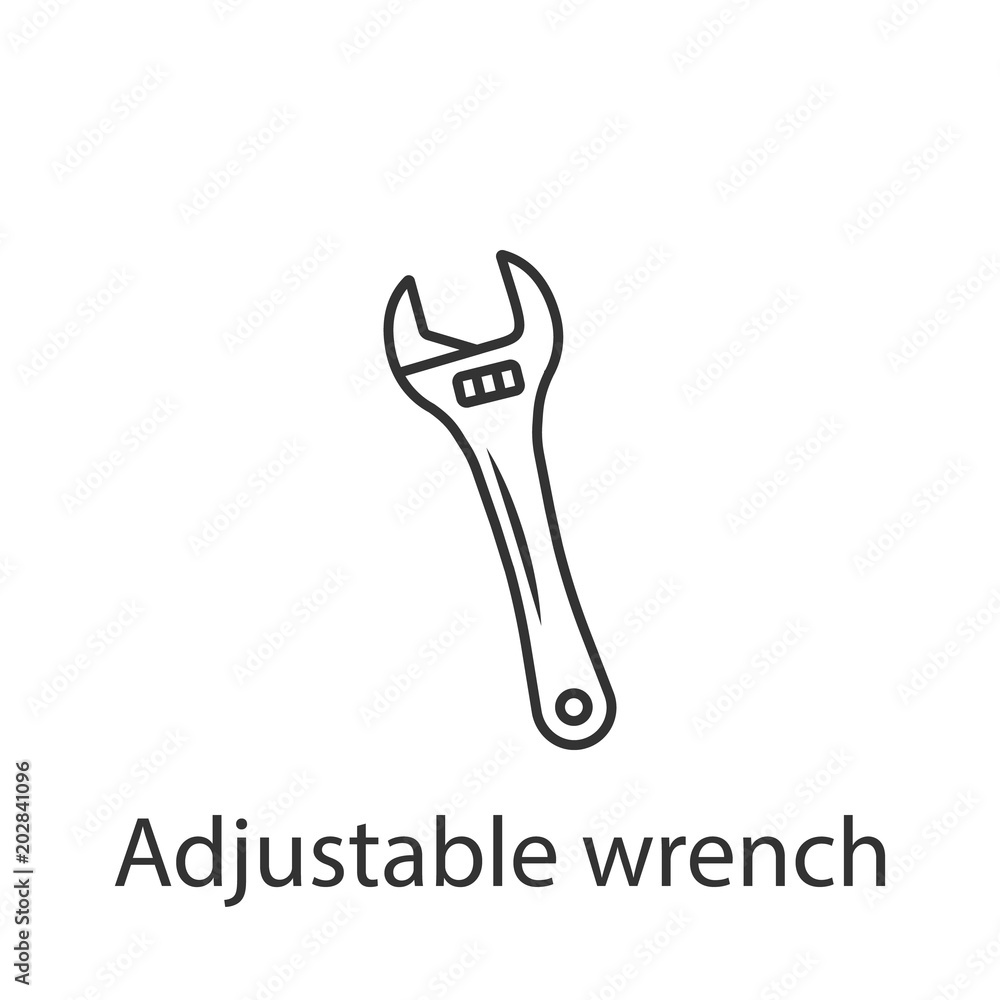 Adjustable wrench icon icon. Simple element illustration. Adjustable wrench icon symbol design from Construction collection set. Can be used in web and mobile Adjustable wrench icon icon. Simple element illustration. Adjustable wrench icon symbol design from Construction collection set. Can be used in web and mobile