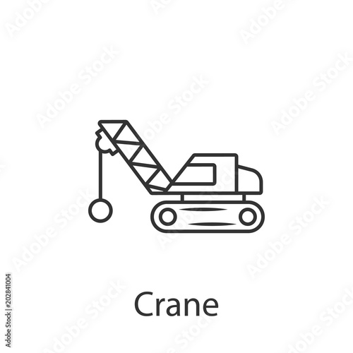 Crane icon. Simple element illustration. Crane symbol design from Construction collection set. Can be used in web and mobile