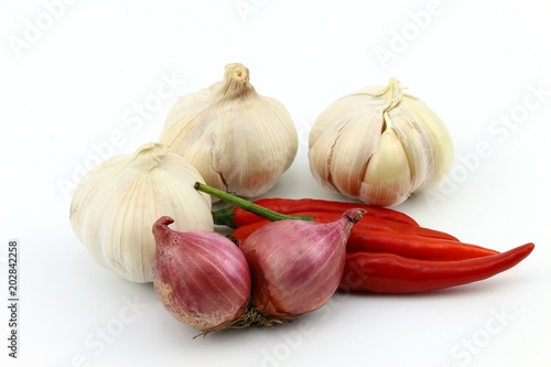 Garlic and spicy herb for thai food