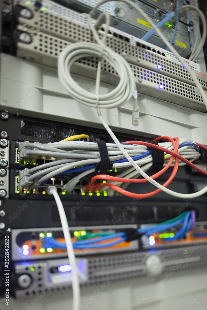 Wires in the data servers Wires in the data servers