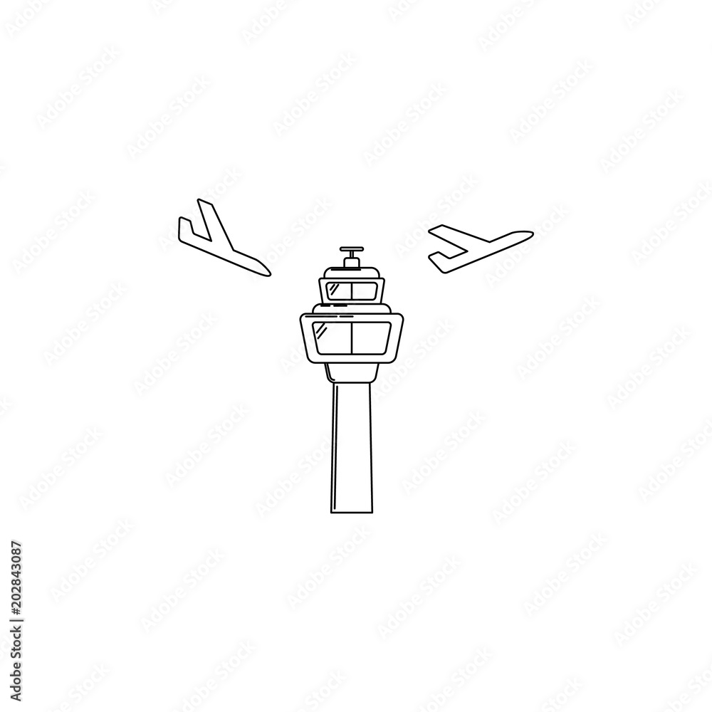 Fotografie airport tower illustration