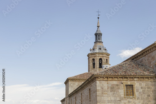 Sunset at the Monastery of Yuso, in San Millan de la Cogolla, La Rioja, Spain. UNESCO World Heritage Site since 1997.