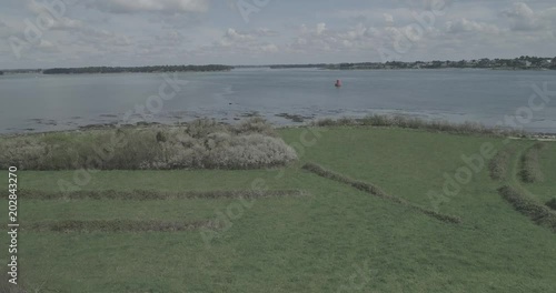 Drone footage in Bretagne - 4k - LOG - Boat - Birds - Atlantic Ocean - Morbihan - France