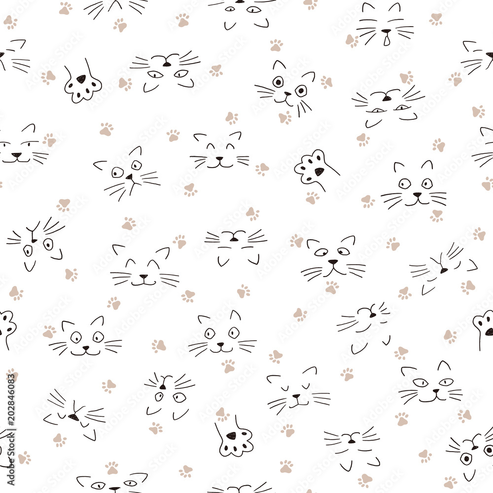 動物の顔パターンイラスト 動物の顔パターンイラスト