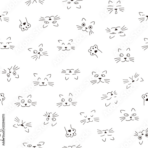 動物の顔パターンイラスト