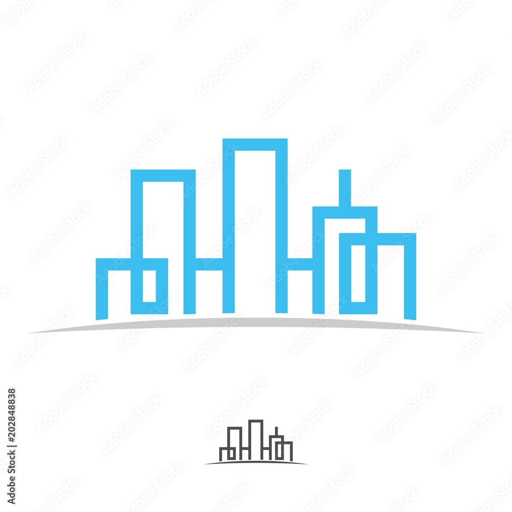 home logo. house and roof icon. building symbol. vector eps 08.
