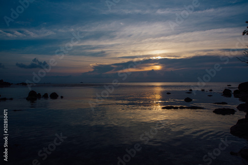 Amazing cloudy sunset