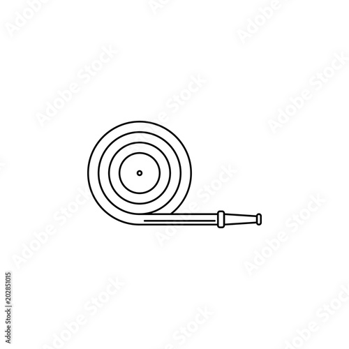 fire hose illustration. Element of firefighter for mobile concept and web apps. Thin line illustration of fire hose can be used for web and mobile. Premium icon