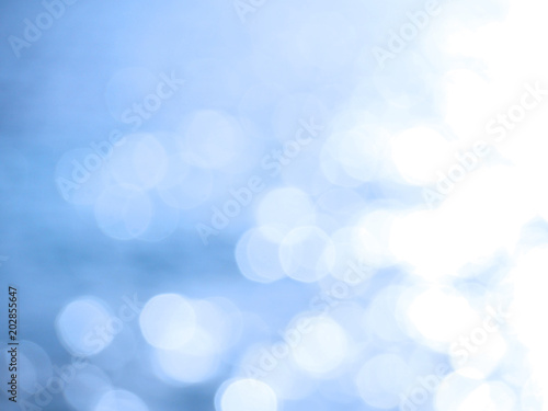 Abstract blur blue sea and sunlight background