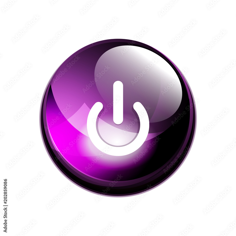 Power button icon, start symbol Power button icon, start symbol
