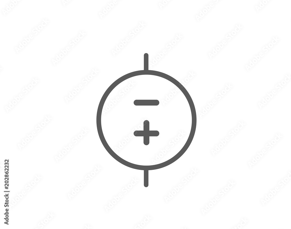 Battery positive and negative icon Battery positive and negative icon
