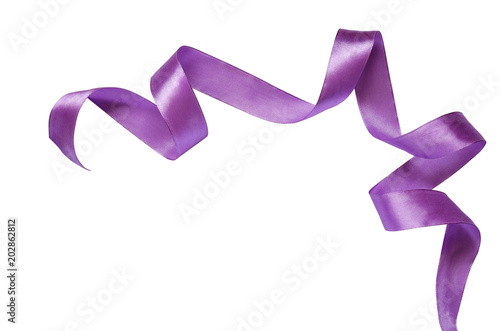 Twisted violet silk ribbon