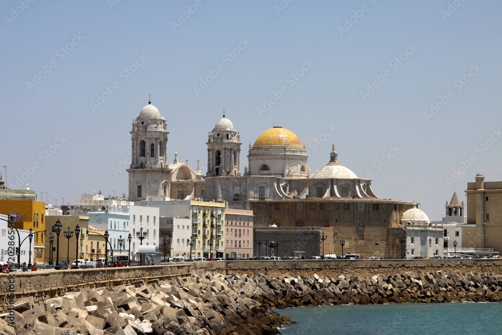 The Cathedral of the Holy Cross in the old maritime city of Cadiz is considered one of the largest in Spain.