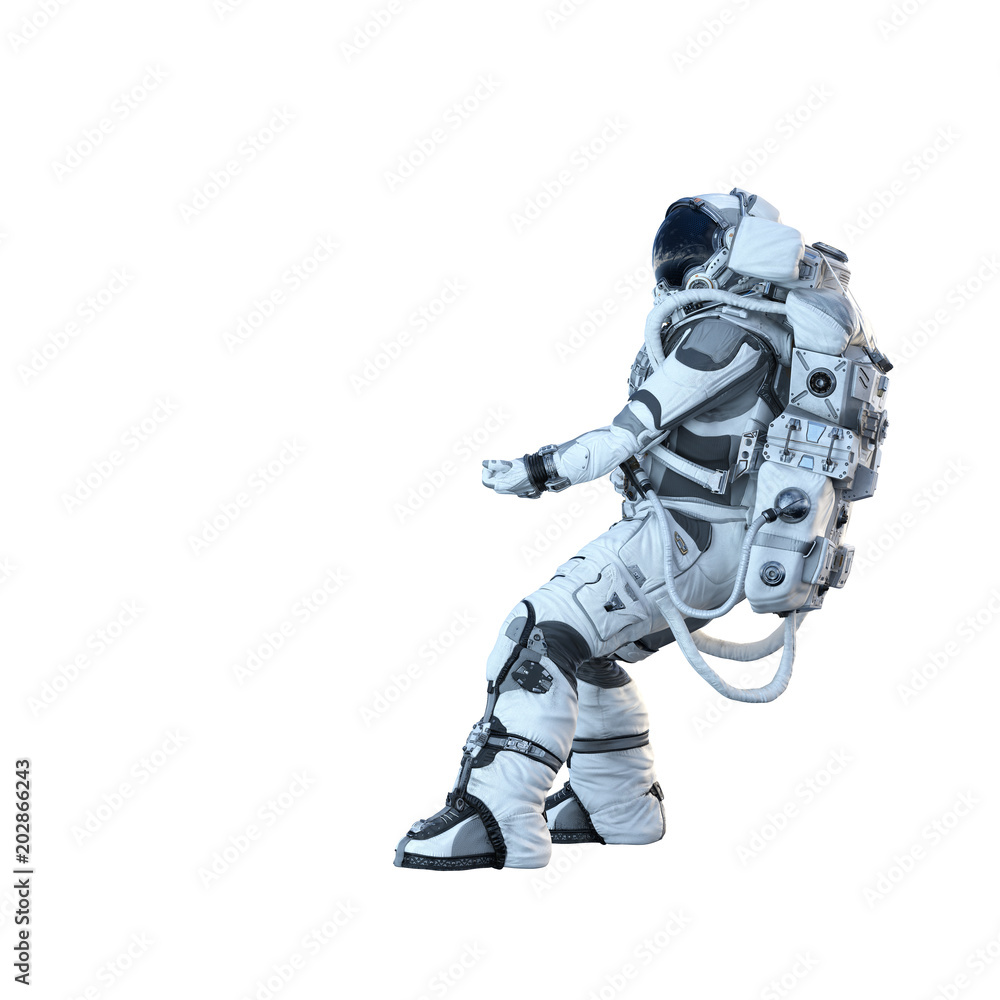 Astronaut on white. Mixed media Astronaut on white. Mixed media