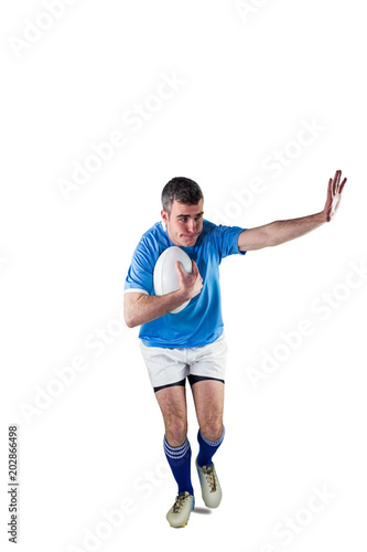 Rugby player running with the rugby ball © WavebreakmediaMicro