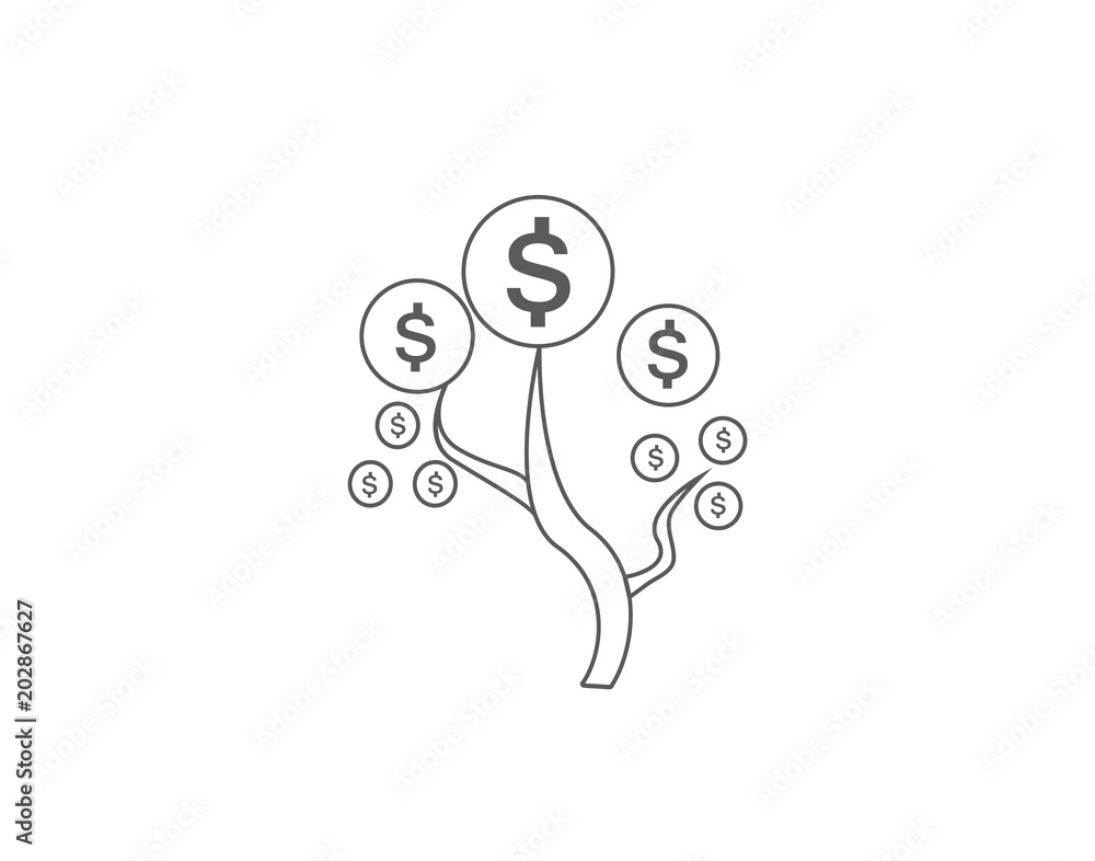 Money tree icon Money tree icon