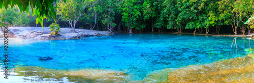 Beautiful Emerald pool for swimming at Krabi THAILAND