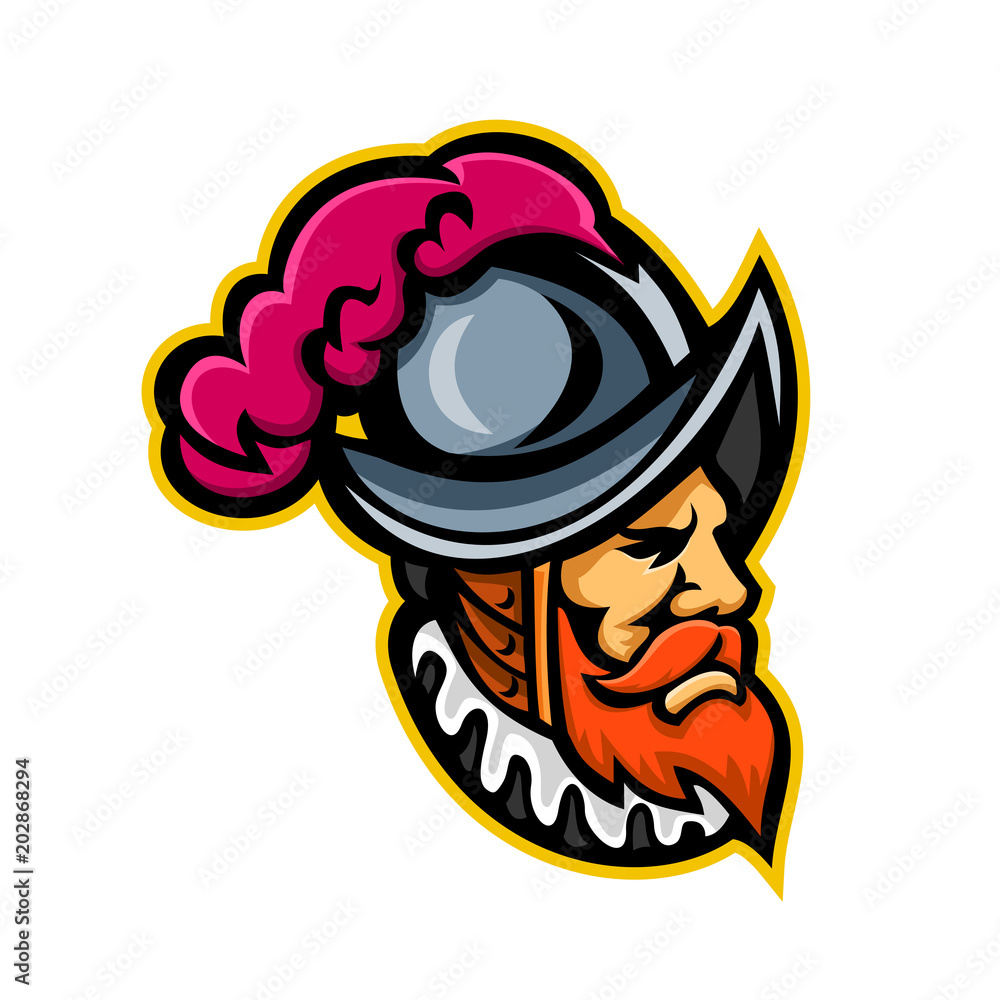 Εκτύπωση καμβά Spanish Conquistador Head Mascot