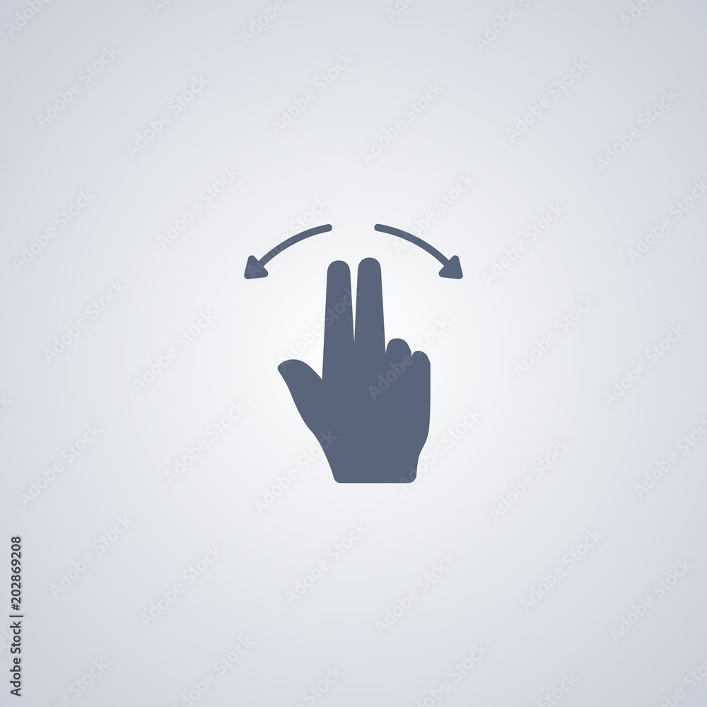 Thumb-through icon. Touch gesture slide icon Thumb-through icon. Touch gesture slide icon