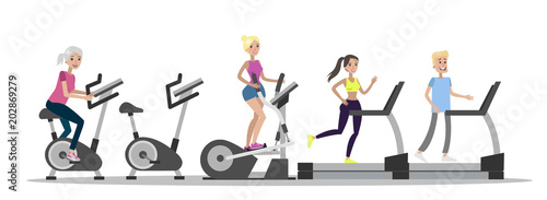 Gym rooms interior.