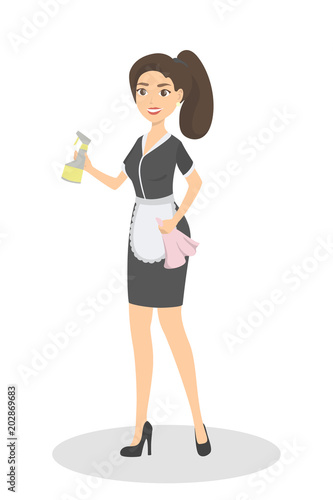 Isolated service maid.