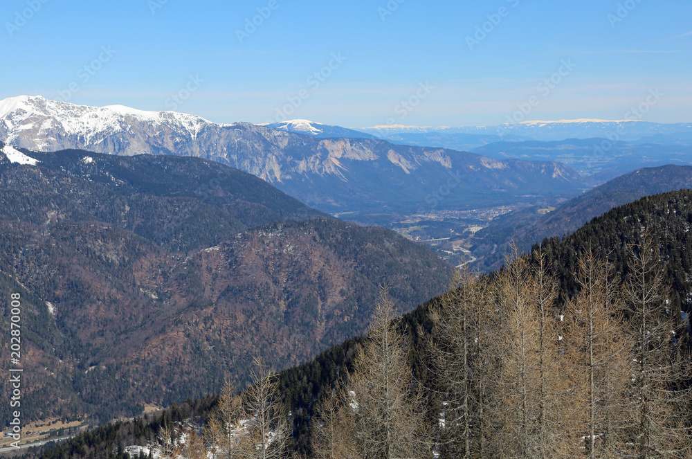 Wide view from Italy to Austria