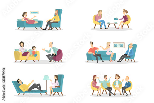 Psychologists with patients.