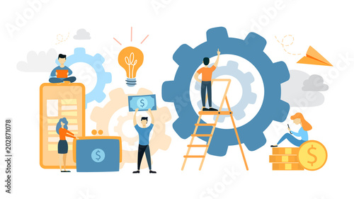 System building illustration.