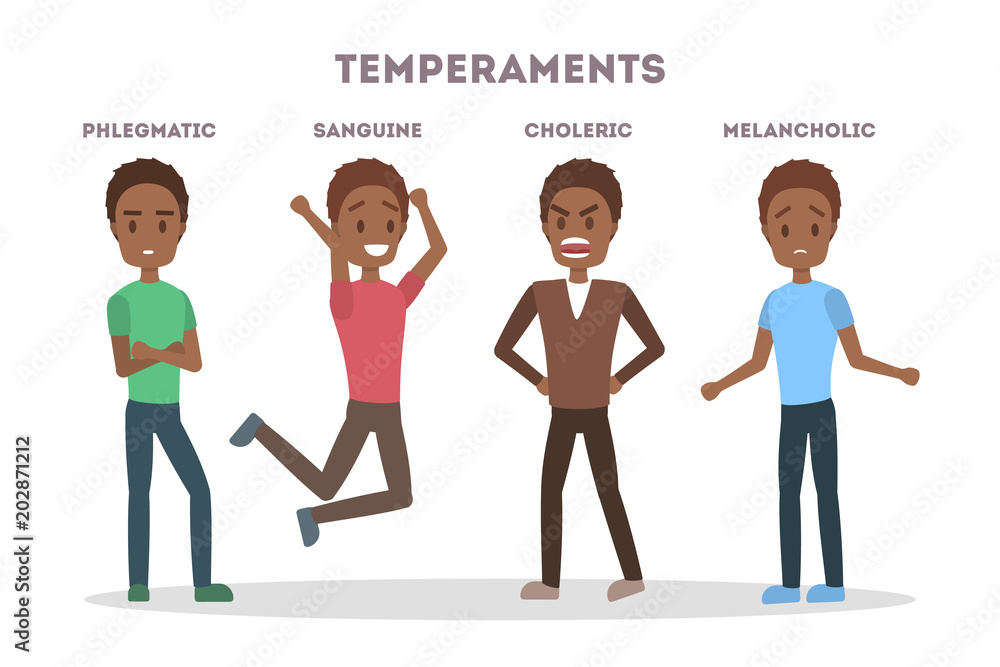Foto People temperaments set.