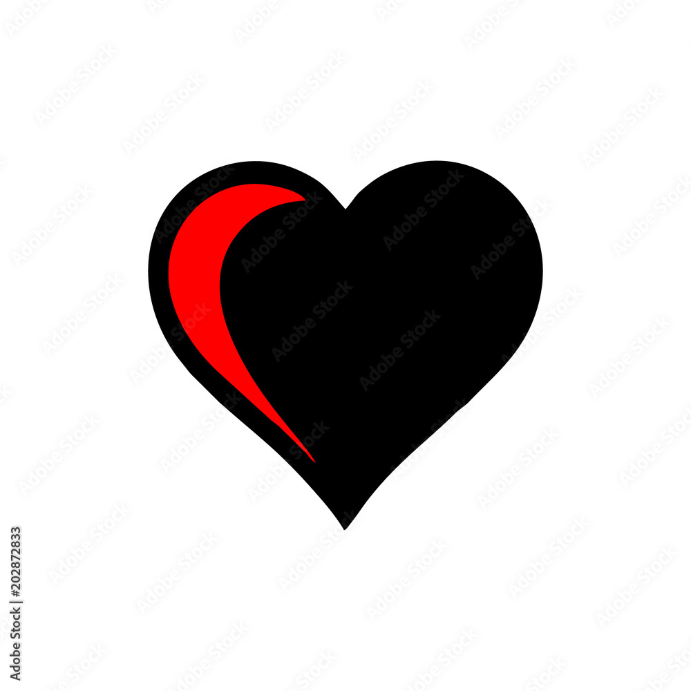 hearts red scarf vector logo hearts red scarf vector logo