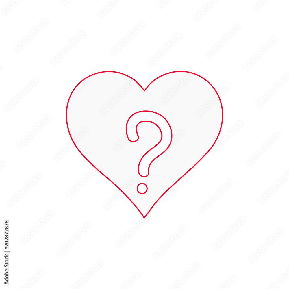 love question mark vector logo